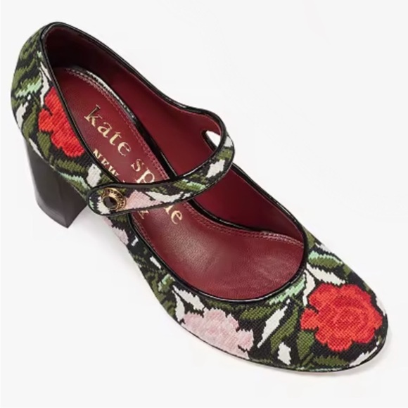 ♠️kate spade Muse Rose Garden Needlepoint Pumps NIB - Picture 3 of 16